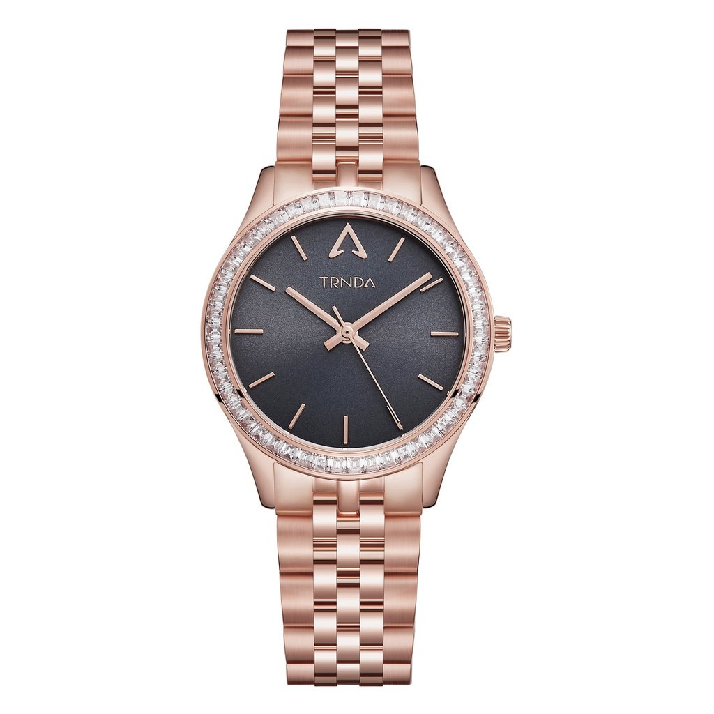 Trnda Women's Rose Gold Stainless Steel Watch, Gray Dial | Trnda-32rga