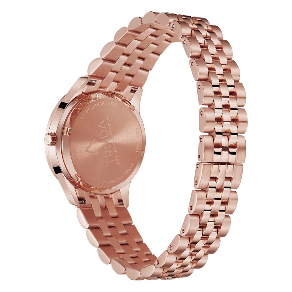 Trnda Women's Rose Gold Stainless Steel Watch, Gray Dial | Trnda-32rga