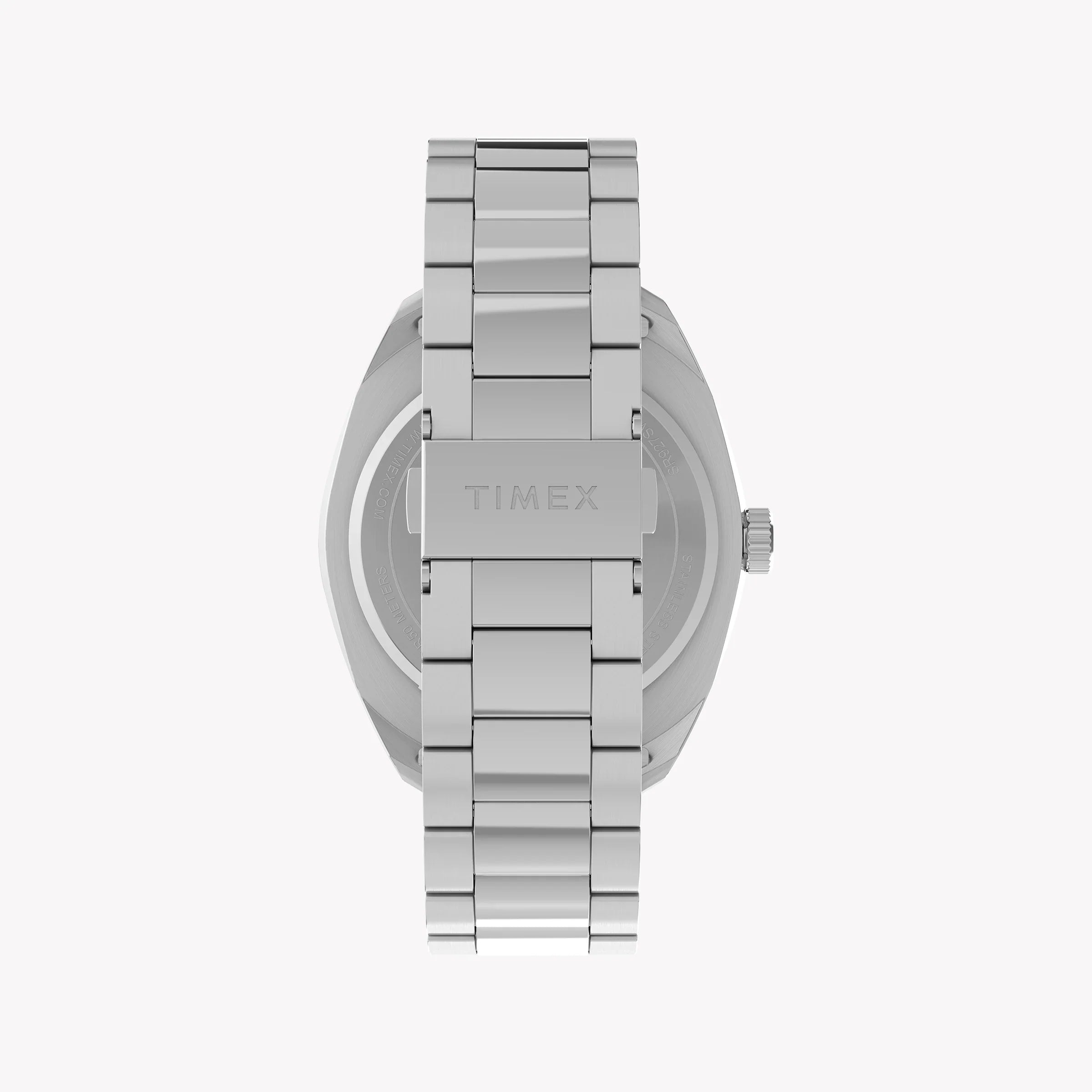 Mens Silver-tone Case & Bracelet with Black Dial TW2Y22600 | Stylish Watch