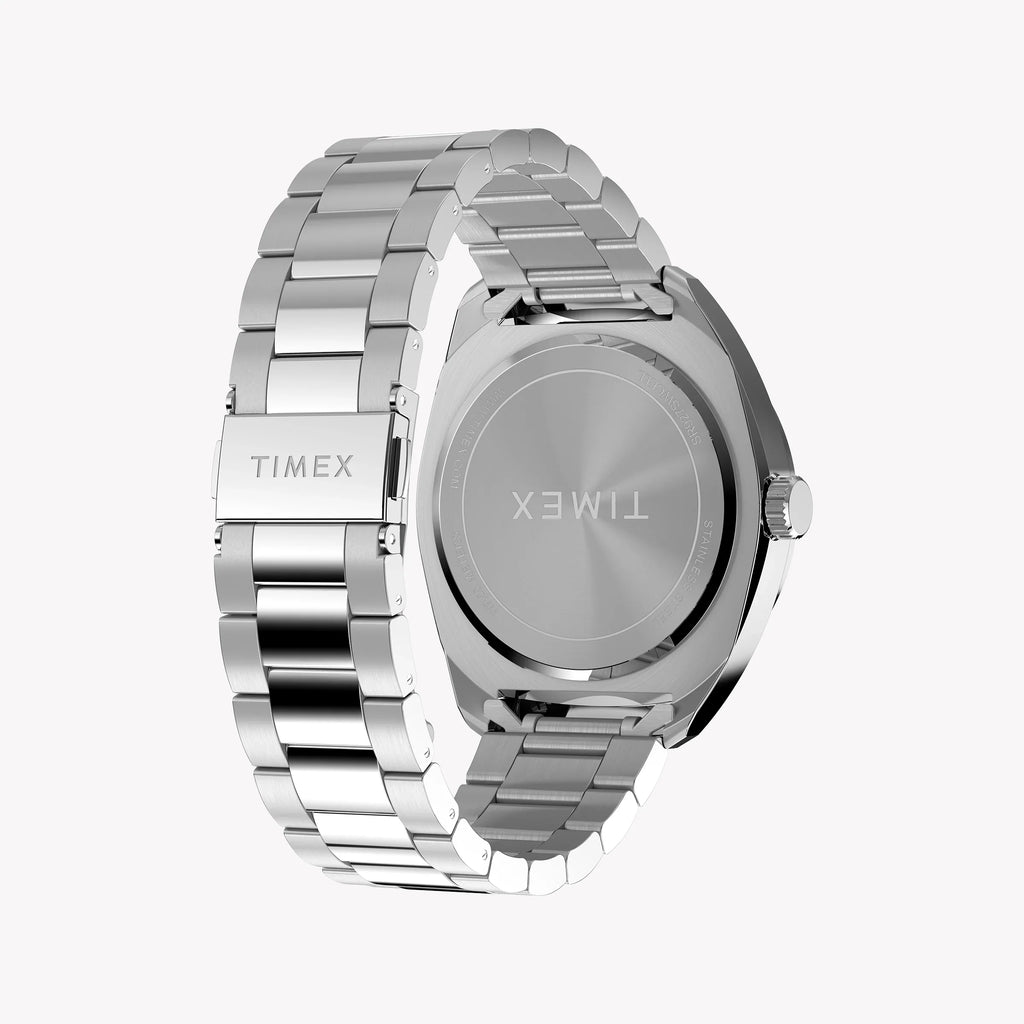 Mens Silver-tone Case & Bracelet with Black Dial TW2Y22600 | Stylish Watch