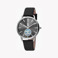 Just Cavalli Women's Black Leather Watch, Black Dial | Jc1l117l0015